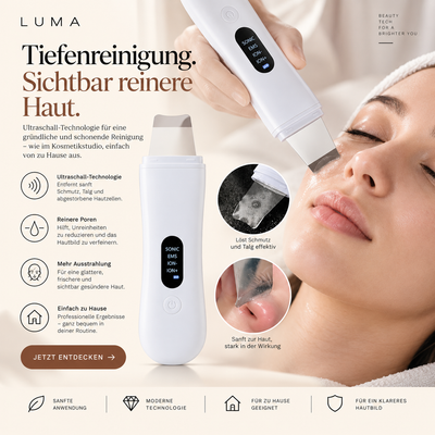 Ultraschall Skin Scrubber Gesichtsspatel von LUMA